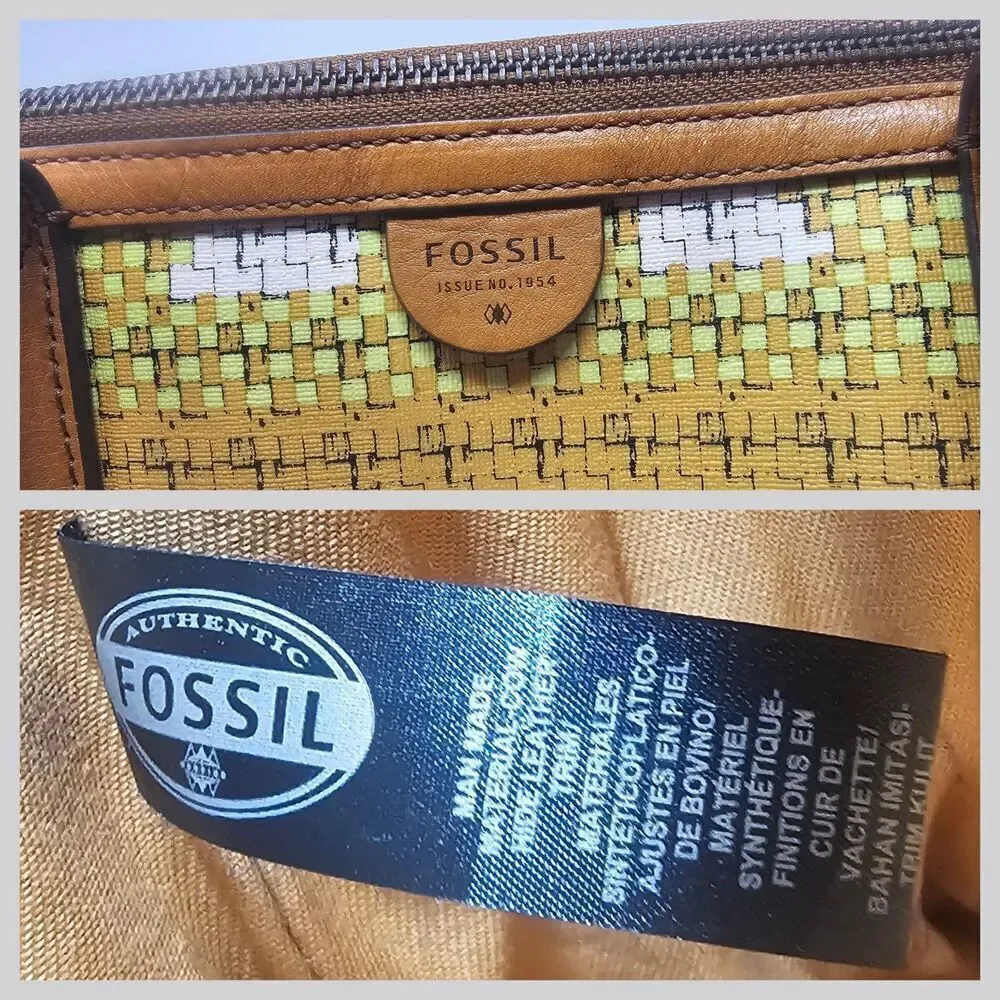 Fossil Sydney Geometric Prints Multicolor Signature Shopper Tote Bag